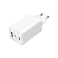 Chargeur mural rapide OEM/ODM USB Type-C GaN 65W 2C1A PD 65W*2 + QC 30W pour téléphone portable et ordinateur portable