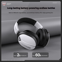 Casque de jeu sans fil quad-mode ONIKUMA GT887 - 2.4G/BT/USB-C/3.5mm, pilote dynamique, faible latence, microphone à réduction de bruit pour l'aviation