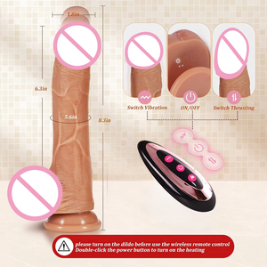 HG consoladores para mujer突き刺す液体シリコン加熱ディルド8.67インチリアルなアナルディルドバイブレーター女性 - Product Image 4