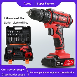 Perceuse à percussion sans fil lithium-ion pour usage domestique, visseuse rechargeable, vente en gros - Product Image 1