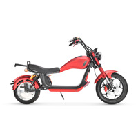 Motocicleta Eléctrica Todoterreno de Alta Velocidad para Adultos, Estilo Harley, de Dos Ruedas, en Negro, Amarillo y Rojo, con Motor de 60V 2000-3000W