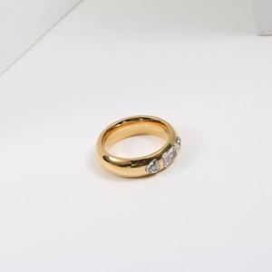 Bagues en zircone plaqué or 18K pour femmes, anneau de doigt irrégulier, haut de gamme, collection <span class=keywords><strong>2022</strong></span>, livraison gratuite - Product Image 5