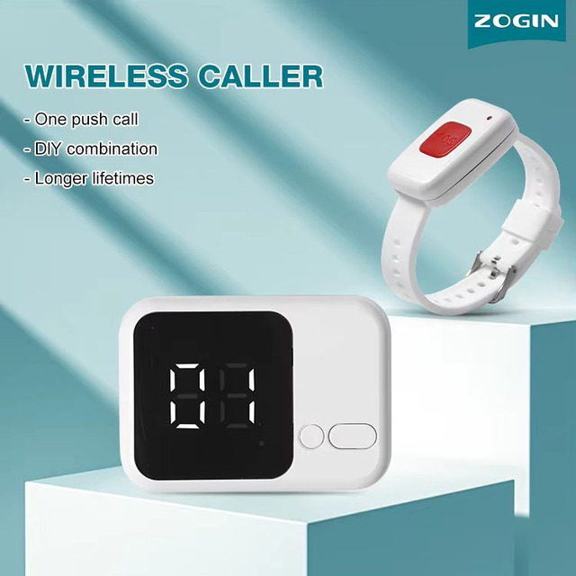 Creative Design Wireless Calling System Pager 200M Range Hospital Restaurant Cafe Emergency Caregiver Alerts Personal Help Alarm