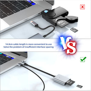 Lector de Tarjetas de Memoria Externo USB-C de Alta Velocidad, Portátil, Multi SD7.0, para Teléfonos y Cámaras - Product Image 5
