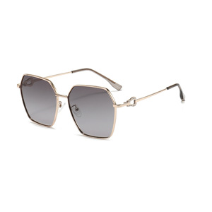 Nuevas Gafas de Sol Polarizadas con Marco Cuadrado para Mujer, con Pedrería, Protección UV400, Lentes TAC, Marco de Metal y Plástico, Estilo Urbano - Product Image 1