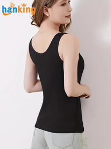 Ehanking Womens Solid Built in <strong>Bra</strong> Vest Soft Comfy <strong>Stretch</strong> Padded Tank Tops Ladies Comfortable Wireless <strong>Bra</strong> With Detachable Pads - Product Image 2
