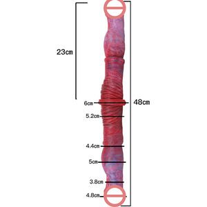 Dildo Realistico a Doppia Testa per Uomini <span class=keywords><strong>e</strong></span> Donne, Giocattolo Sessuale in Silicone a Doppia Estremità - Product Image 4