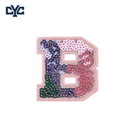 Patchs décoratifs personnalisés avec logo, lettres de l'alphabet A-Z en paillettes, patchs brodés en sequins pour vêtements