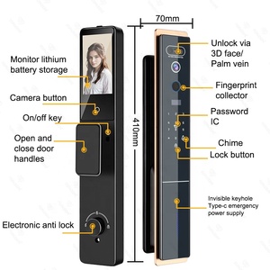 Tuya App vân tay Tủ Lỗ mộng xi lanh mật khẩu kiểm soát truy cập Video intercom không dây chuông cửa khóa - Product Image 6