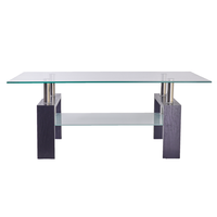 Nouvelle Table Basse en Verre Moderne 2026, Prix Usine, Table d'Appoint et Centrale pour Salon, Appartement, Bureau à Domicile