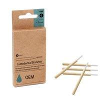 Brosses interdentaires en bois de bambou biodégradables écologiques zéro déchet, naturelles, organiques, certifiées CE, réutilisables, propres