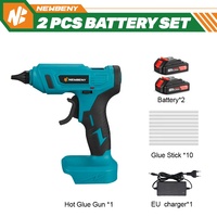 Pistolet à colle chaude électrique sans fil 100W, 10 bâtons de colle de 11 mm, buse anti-brûlure, rechargeable, outil de réparation DIY pour batterie Makita