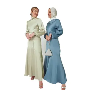 Vestido de fiesta modesto para mujer musulmana, ropa islámica, Abaya, 2022