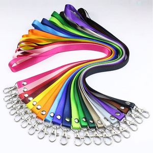 Factory Bulk Stocked 1.5cm Lanyards Blank Neck Straps With Logo <b>Custom</b> ID Card Holder <b>Keychain</b> Lanyards Plain - Product Image 1