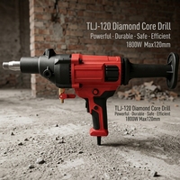 Perceuse à noyau diamantée professionnelle TLJ pour béton, 120 mm, 1800 W, 220-240 V