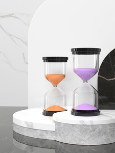Reloj de Arena Moderno Vintage Hecho a Mano, Ecológico, Temporizador de 1/3/5/10/15 <span class=keywords><strong>Minutos</strong></span>, Cilíndrico de Vidrio Duradero y Ligero, NUEVO - Product Image 1