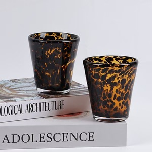 Verres à <span class=keywords><strong>boire</strong></span> rétro écaille de tortue-Coffret cadeau unique pour les amateurs de thé, <span class=keywords><strong>verre</strong></span> à whisky avec <span class=keywords><strong>design</strong></span> couleur ambre - Product Image 4