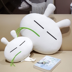 Cuscino Peluche Coniglio Bianco OEM ODM, Coniglio con Occhi Chiusi, Cuscino Imbottito per Divano, Regalo Divertente e Cuscino da Abbraccio - Product Image 3