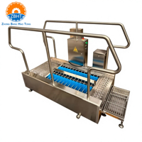 Machine de lavage automatique de bottes avec contrôle d'accès, fonction de désinfection et de séchage, pour usine alimentaire, en acier inoxydable 304