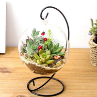 Vase de fleurs suspendu en verre, planteur d'air, Terrarium, Pots de fleurs pour décor de jardin de maison