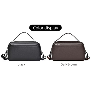 Logotipo personalizado Moda Grande Capacidade Impermeável PU <span class=keywords><strong>Leather</strong></span> Strap <span class=keywords><strong>Bag</strong></span> Portátil Casual Business Office Men's Shoulder <span class=keywords><strong>Bag</strong></span> - Product Image 4
