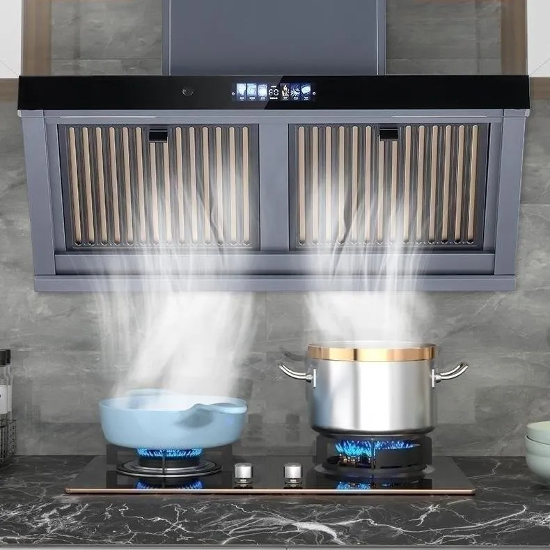 The new oil smoke separation voice control automatic cleaning large suction household range hood