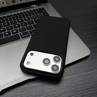 Coque de téléphone PC rétro mate unie pour 18 Pro Max ; Housse de protection intégrale antichoc pour 17/15
