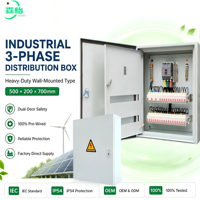 Tableau de distribution triphasé en acier pré-câblé avec disjoncteurs 63A/100A MCCB MCB, coffret de commande industriel mural IP54 personnalisable