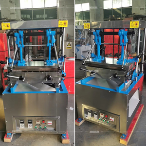 Machine commerciale semi-automatique à 2 têtes pour la fabrication de cornets de crème glacée croustillants, de gaufrettes et de tasses à café, 110V 220V 380V, antiadhésive - Product Image 5