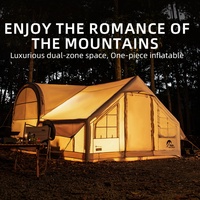 Grande colonne d'air en TPU de luxe à vendre, tente gonflable en toile Oxford imperméable, maison de camping en plein air avec pompe