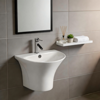 Vente flash : lavabo mural au design moderne, facile à nettoyer, garantie 5 ans, capacité 9L, idéal pour appartement, salle à manger, hôpital, chambre