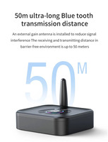 Penerima Nirkabel GR01 Adaptor Audio Bluetooth Mobil Amplifier Sistem Suara Jangkauan Jauh 50m Hubungkan 2 Perangkat