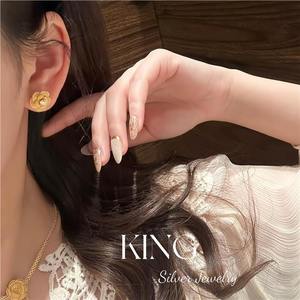 King <b>Silver</b> Jewelry Camellia Tassel <b>Choker</b> S925 Sterling <b>Silver</b> Gold Plated Necklace For Women Wedding Fashion - Product Image 4