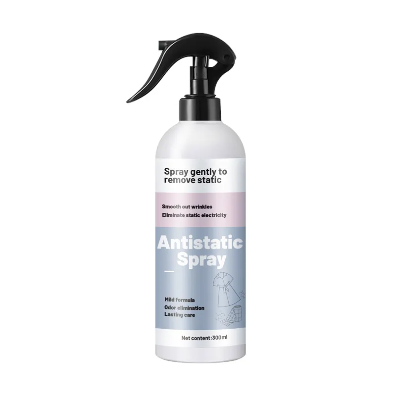 novo spray antiestático e anti-rugas para roupas e cabelos