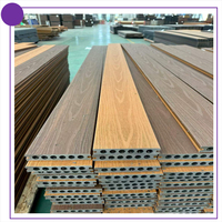 Terrasse en WPC imperméable pour extérieur, revêtement de sol composite bois-plastique co-extrudé, creux, brossé, gaufré 3D