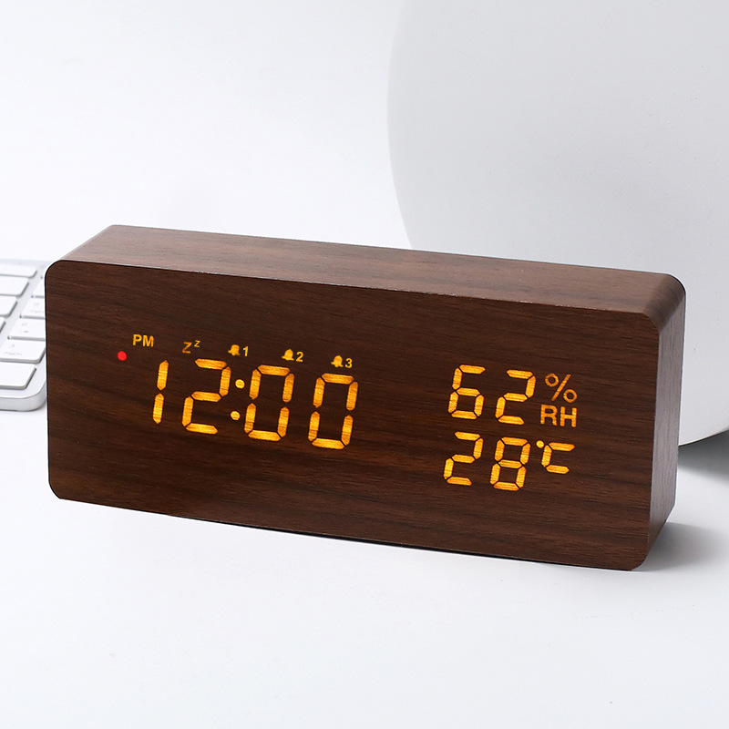 Brown wood with white lettering - Japanese radio (rectangular)