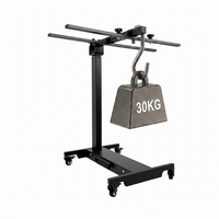 Support de sol électrique en fer robuste réglable pour appareil de photothérapie LED (usage corporel) 90-138 cm avec poignée de verrouillage et roulettes en caoutchouc SREST-S