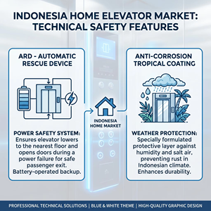 <span class=keywords><strong>Ascensor</strong></span> Residencial NanoLift que Ahorra Espacio, Elevador sin Foso de 1 m² para Casas y Villas Urbanas en Indonesia - Product Image 3