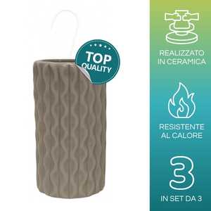 Ensemble humidificateur à radiateur en céramique, 3 pièces, motif ondulé, 8x3,5x18 cm, pour usage intérieur - Product Image 3