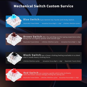 Oem không dây cắm chơi kim loại RGB Backlit 87 phím chơi game cơ khí đôi da sữa Pudding thăng hoa máy tính xách tay Máy tính để bàn màu - Product Image 6