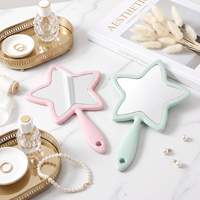 Miroir de maquillage portable en ABS avec logo personnalisé en forme d'étoile, idéal pour les cadeaux pour filles