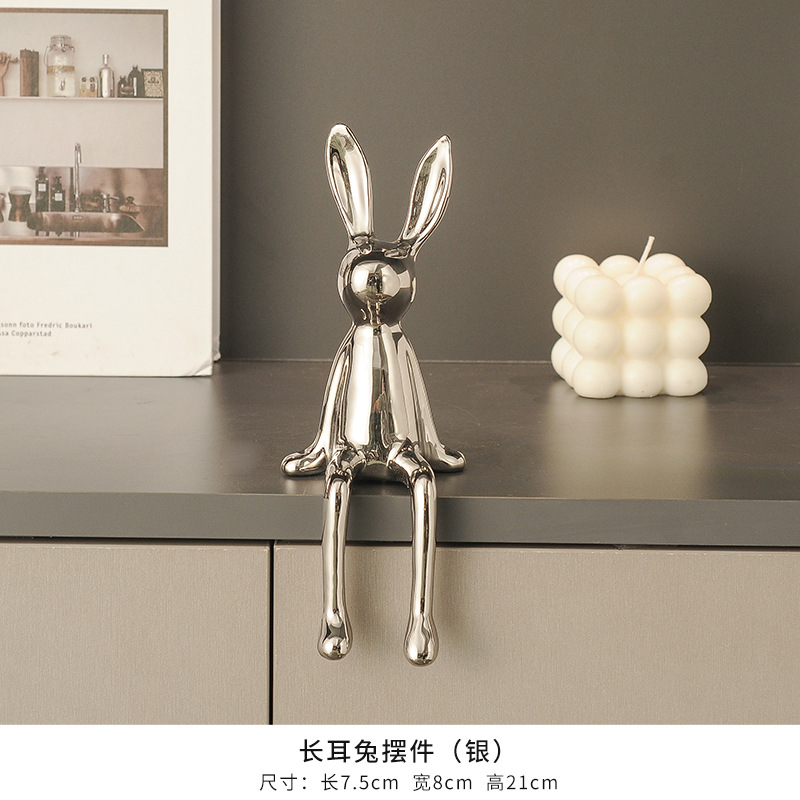 Lapin à longues oreilles (argent)