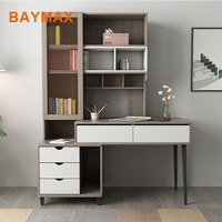Bureau d'ordinateur moderne et universel pour étudiants, bureau d'écriture avec étagères, bibliothèque, meubles de chambre à coucher