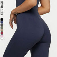 Vêtements pour femmes Cross-border Full Length Yoga Suit Running Sports Sleeveless Back Zipper Bodys Collants pour femmes Jumpsuit
