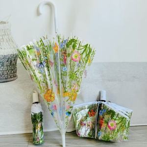 Ombrello Trasparente Stile Ins, Design Floreale Fresco Stile Foresta, <span class=keywords><strong>per</strong></span> Uomo <span class=keywords><strong>e</strong></span> Donna, Ombrello Pieghevole di Alta Qualità, Vendita all'Ingrosso, Personalizzabile - Product Image 2