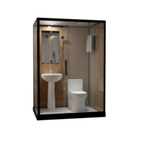 Salle de bain préfabriquée SMC tout-en-un, cabine de douche modulaire complète avec toilettes et éclairage, module de douche modulaire