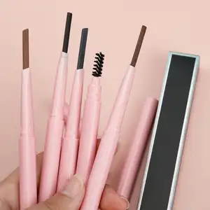 Custom logo pink eyebrow wax pencil private label waterproof long lasting vegan eyebrow pencil suppliers
