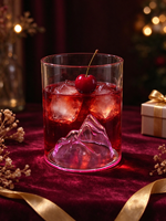 Verre à whisky Crystal Mountain en verre borosilicate, conforme aux normes FDA et LFGB, idéal pour les restaurants et la vente en gros de spiritueux