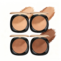 Imperméable à l'eau Mat Contour Du Visage Blush Bronzer Poudre Pressée Palette Peau Foncée Marque Privée Maquillage Surligneur Poudre Compacte
