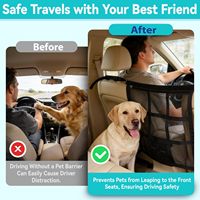 Barrière de voiture pliable et respirante pour chien, double couche en maille avec fermeture éclair, barrière universelle pour chien pour SUV, filet de séparation multi-types